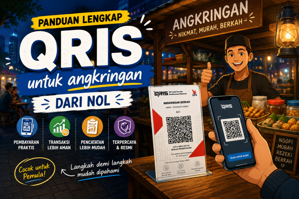 ilustrasi 3D yang menjelaskan mengenai panduan lengkap membuat QRIS