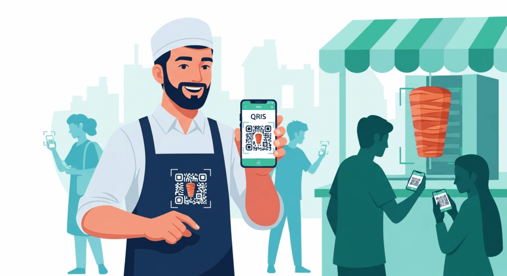 Ilustrasi: Dari Daftar Sampai Cetak: Cara Pasang QRIS Kebab Tanpa Ribet